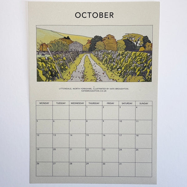 2026 Northern landscapes - Illustrated Wall Calendar A4