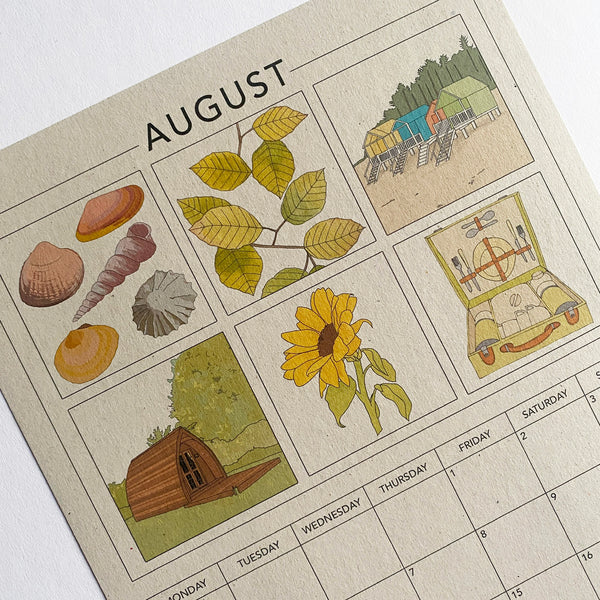 2025 Illustrated Wall Calendar A4