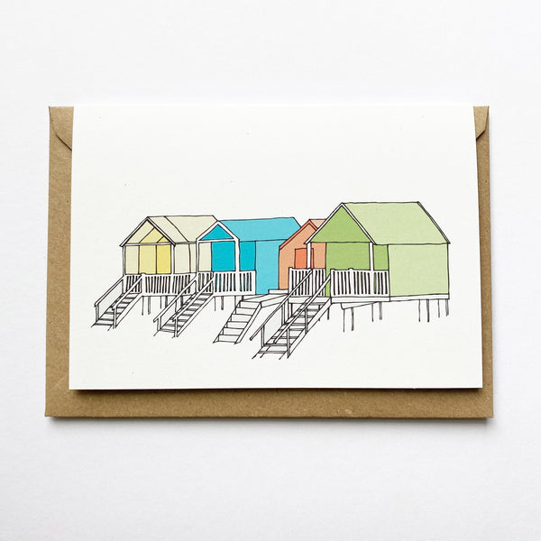 Beach Huts Card