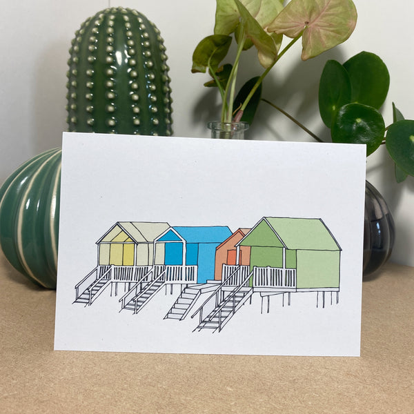 Beach Huts Card