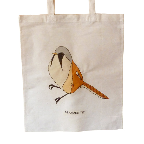 Bearded tit tote bag - SECONDS SALE