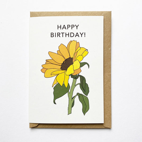 Happy Birthday Sunflower Card