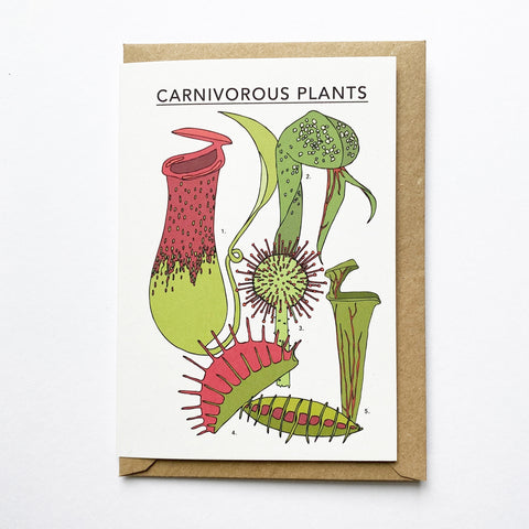 Carnivorous Plants Illustrated Card