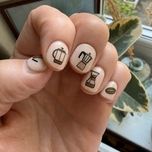 Coffee Nail Art Transfers - katebroughton