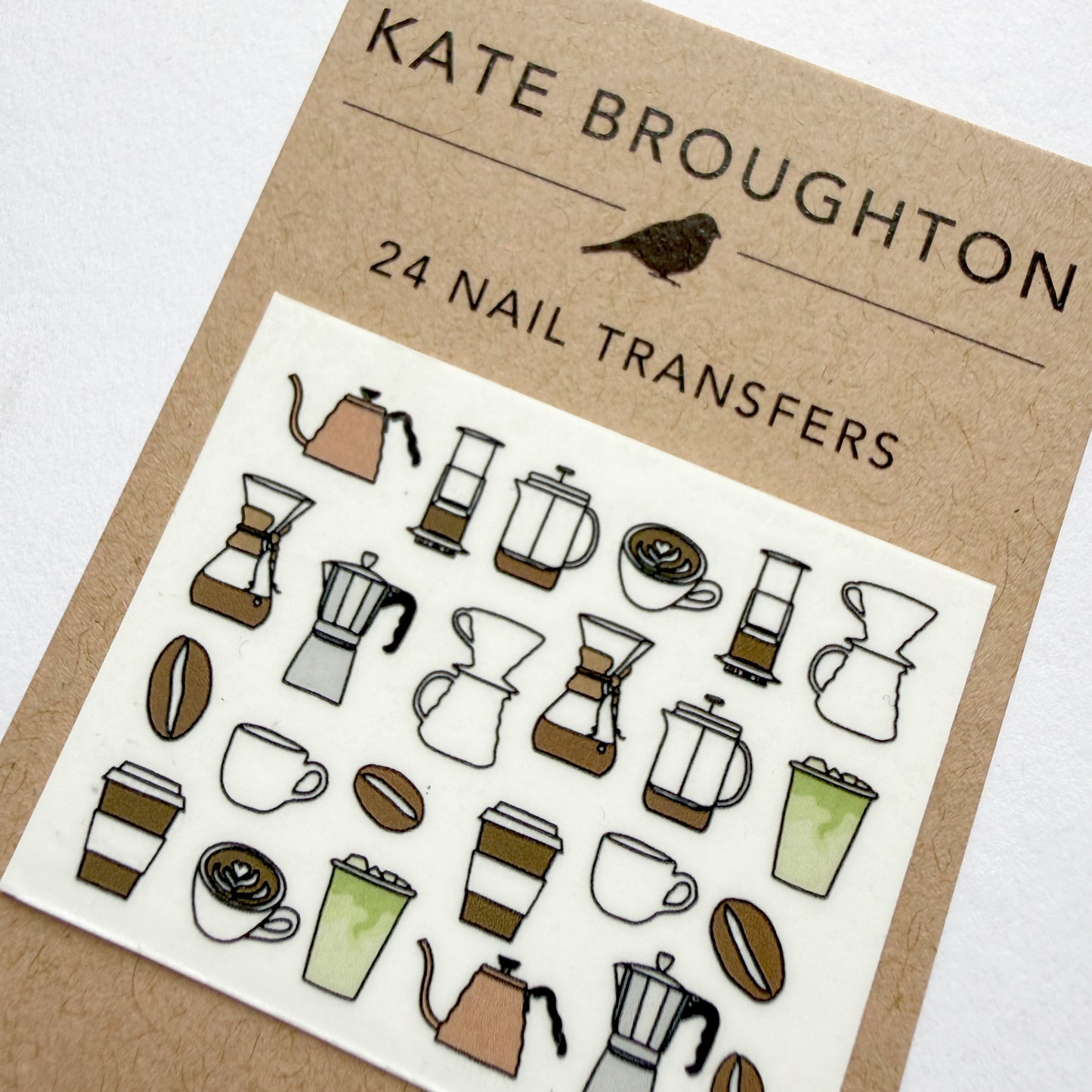 Coffee Nail Art Transfers - katebroughton
