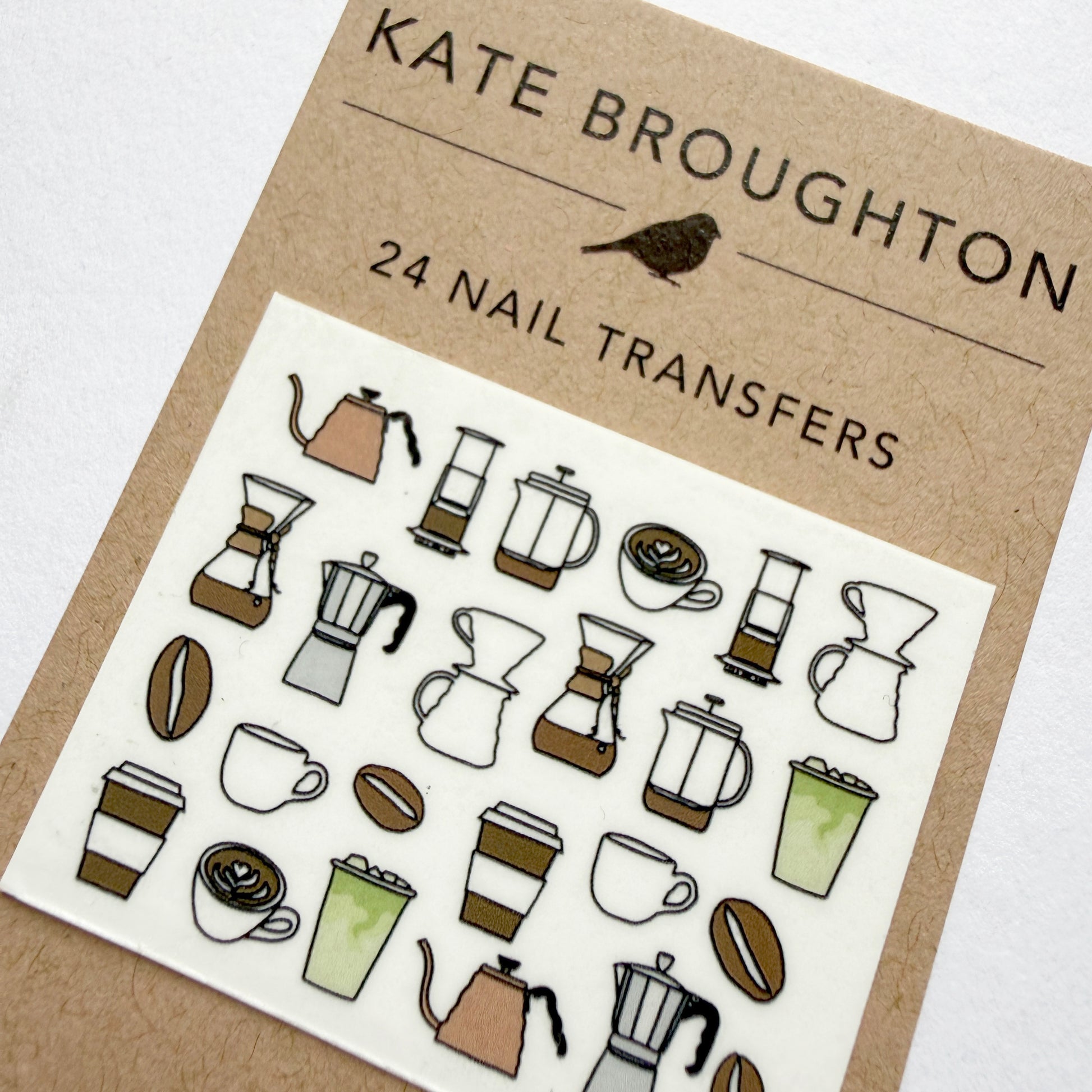 Coffee Nail Art Transfers - katebroughton