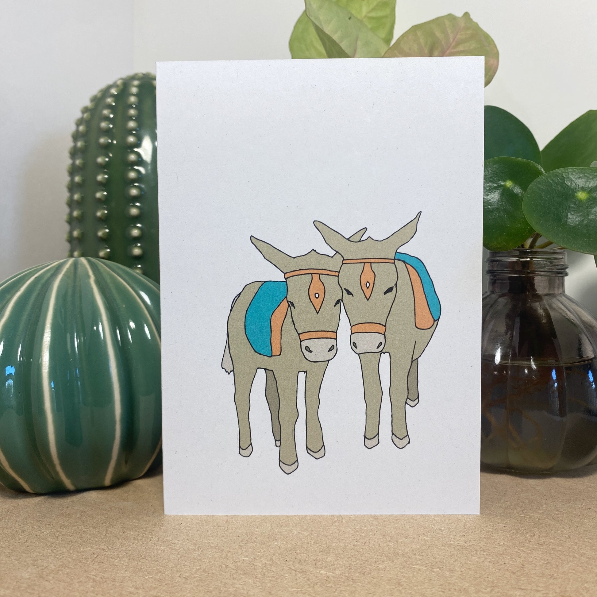 Seaside Donkeys Card - katebroughton