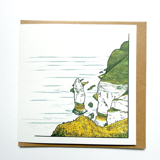 Coastal Chalk Cliifs Card - katebroughton