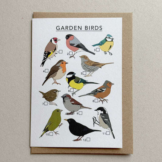 Garden Birds Checkbox Card