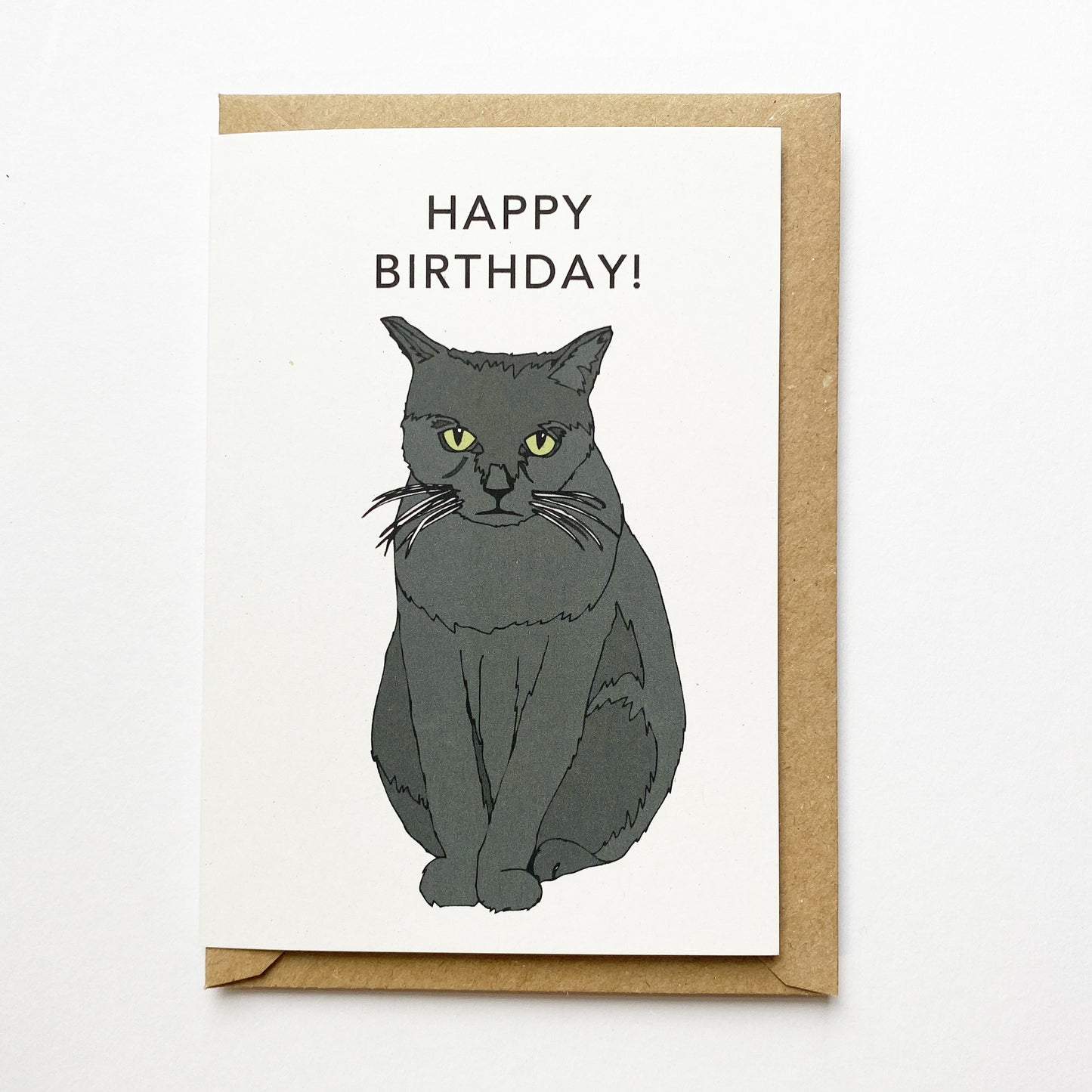 Happy Birthday Cat Card - katebroughton