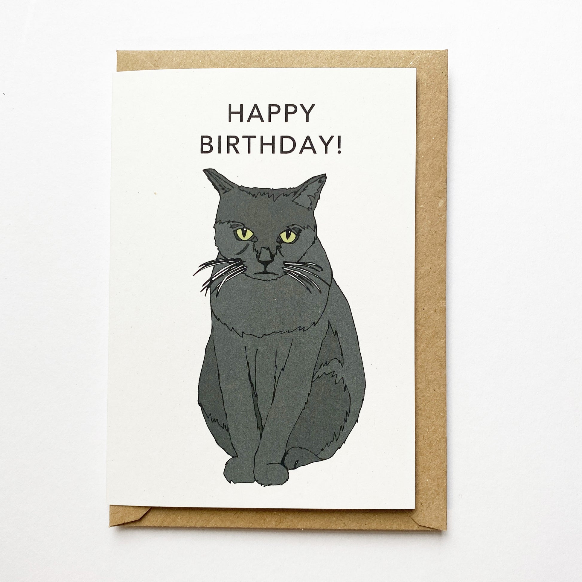 Happy Birthday Cat Card - katebroughton