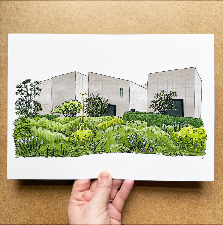 Hepworth Gallery Wakefield Illustration Print
