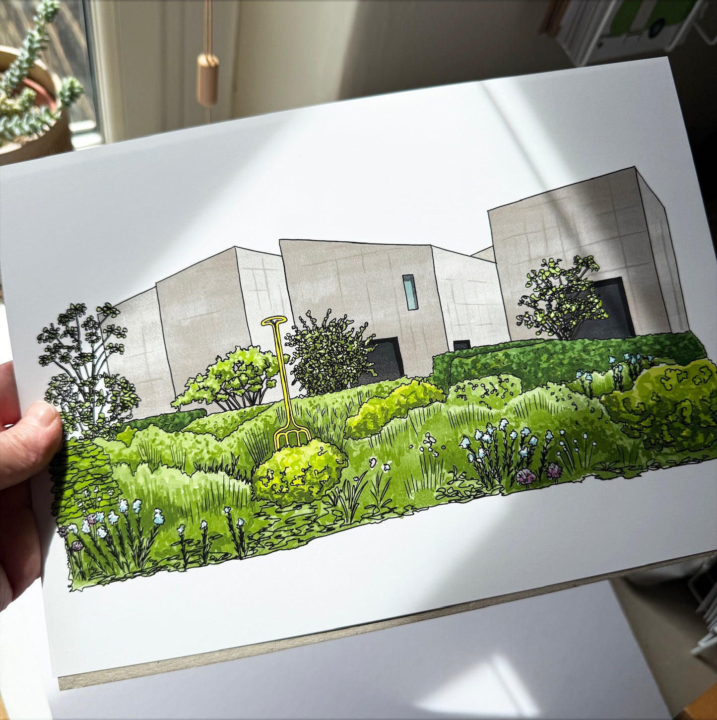 Hepworth Gallery Wakefield Illustration Print