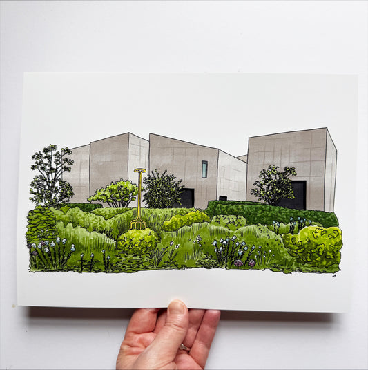 Hepworth Gallery Wakefield Illustration Print