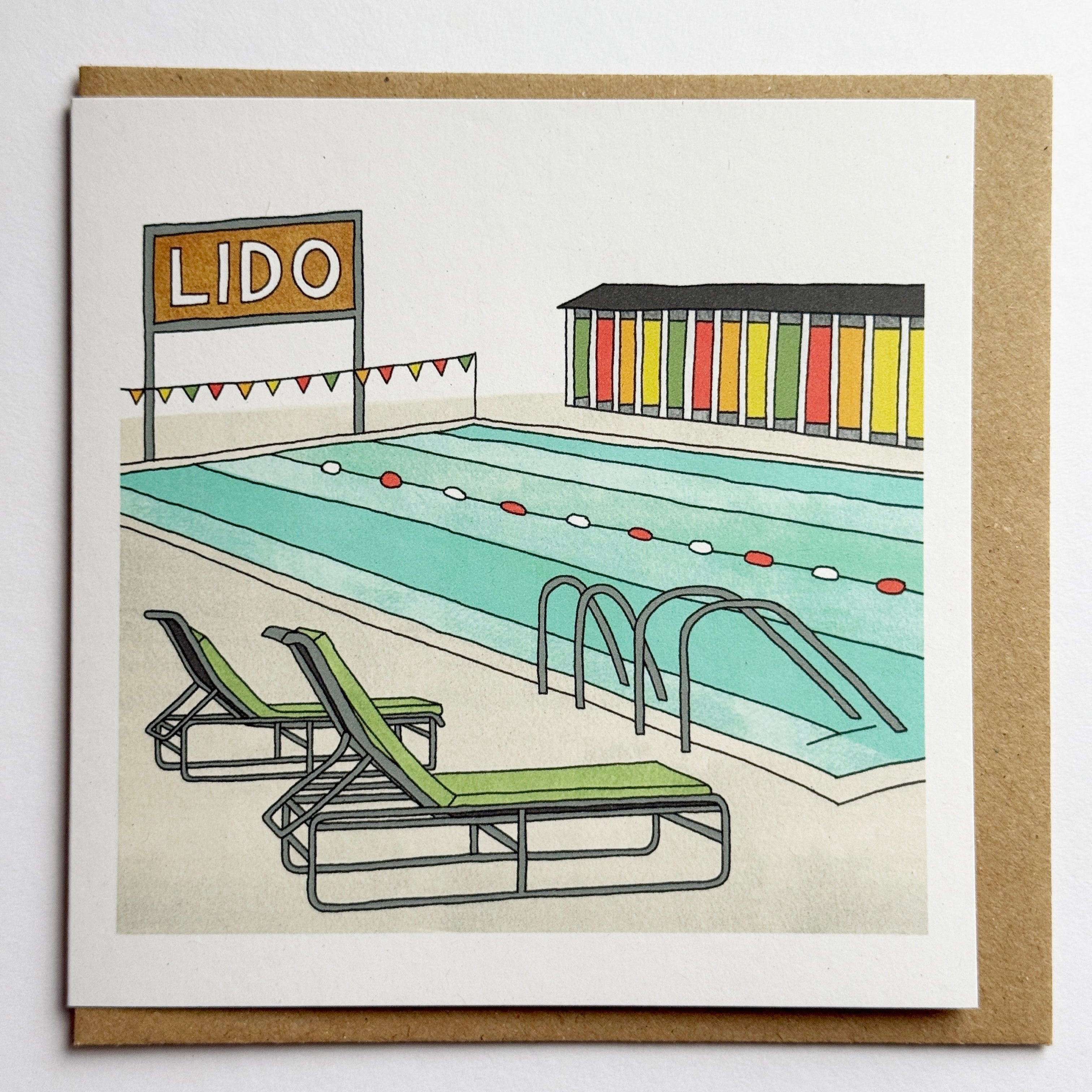Lido Outdoor Swimming Pool Card – katebroughton