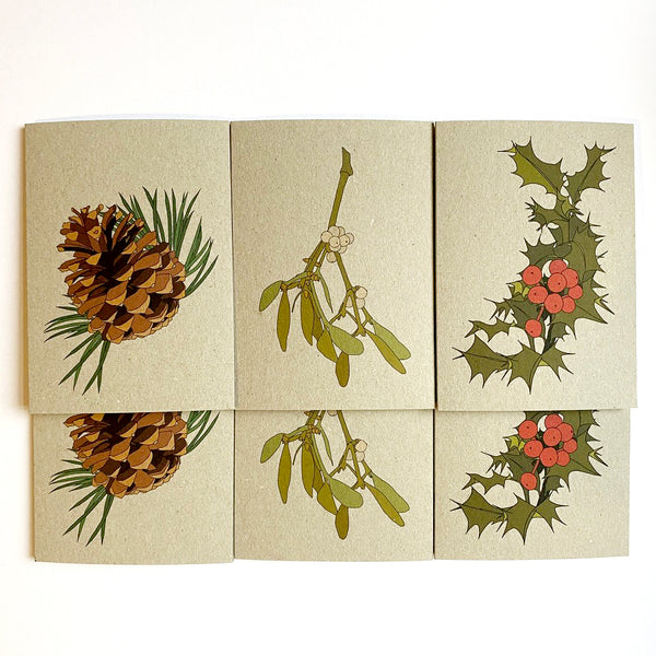 Nature Christmas Cards set of 6