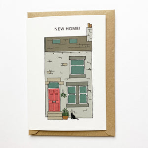 New Home! Illustrated house card