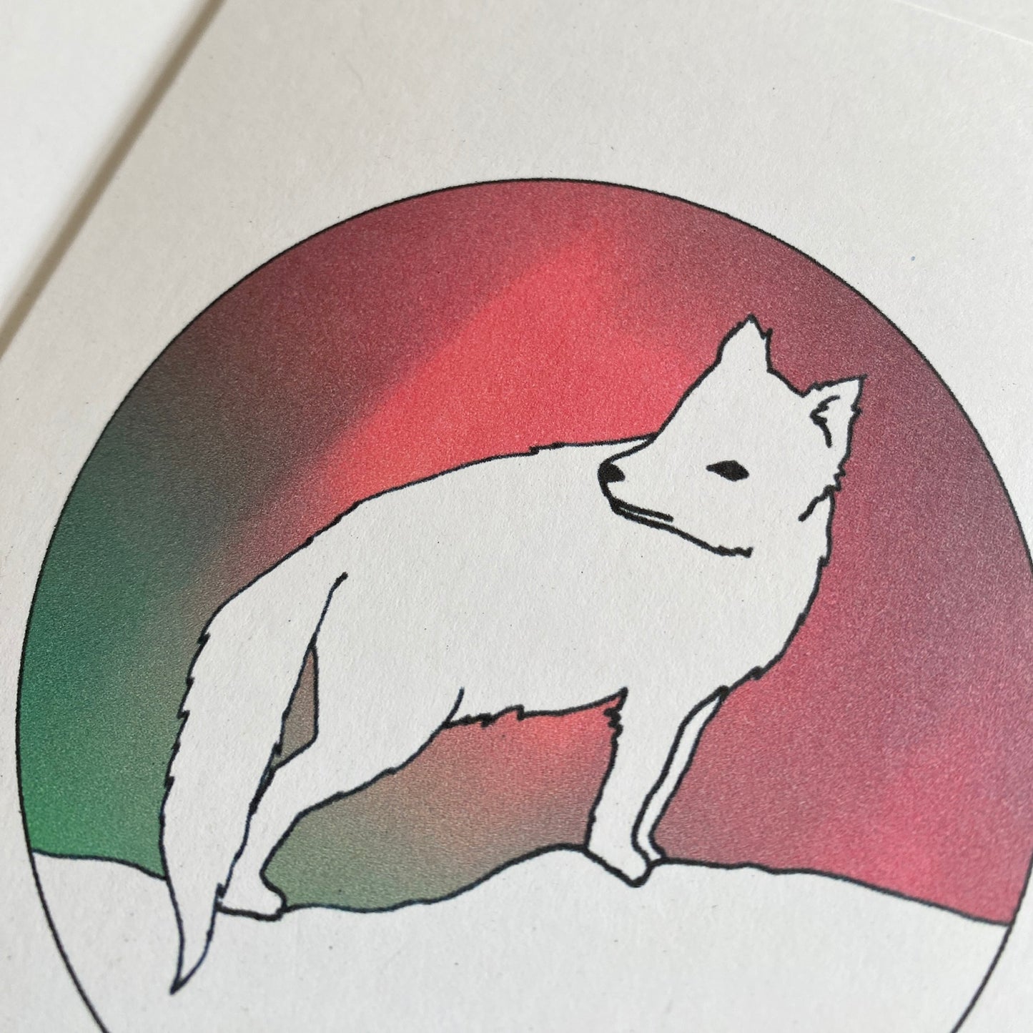 Northern lights wildlife cards