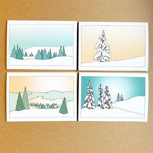 Norway Landscape Cards - pack of 4