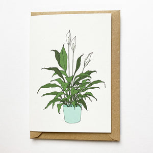 Peace Lily Houseplant Card