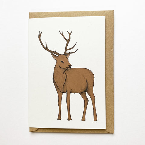 Red Deer Illustrated Card