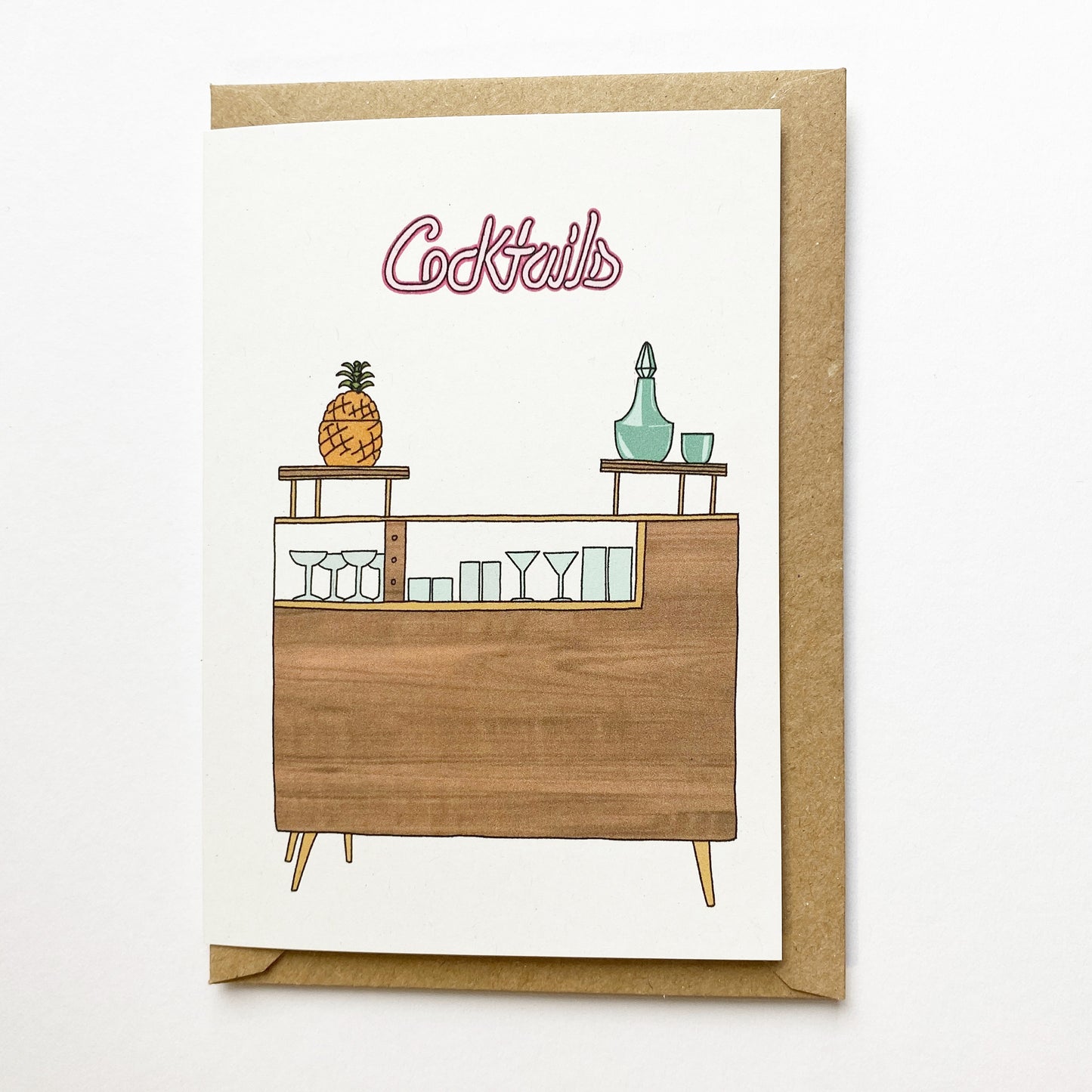 Retro Homes Cocktail Bar Card - katebroughton