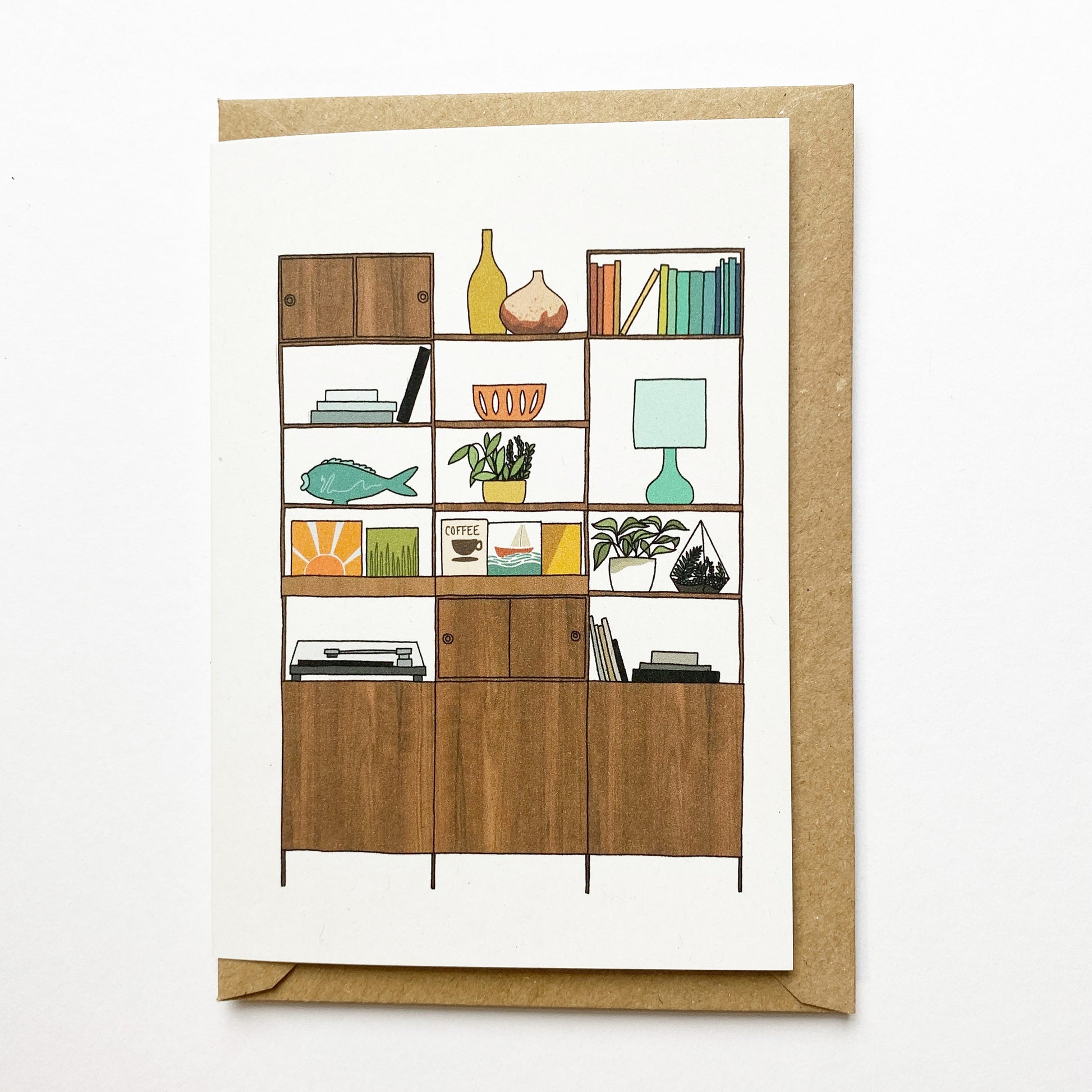Retro Homes Shelves Card - katebroughton