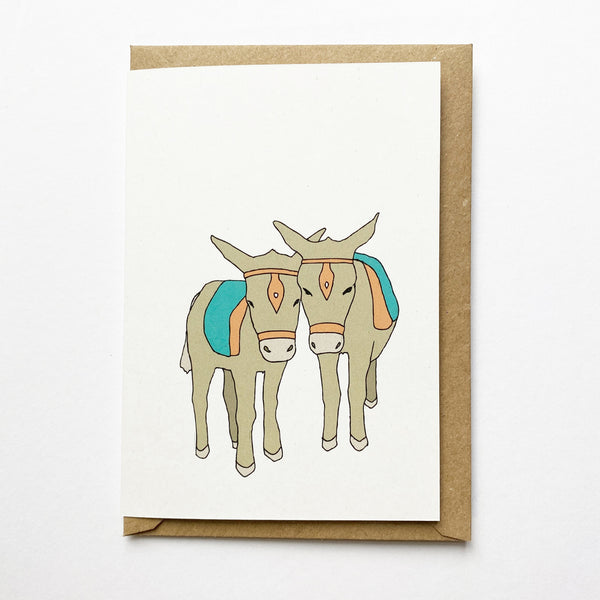 Seaside Donkeys Card