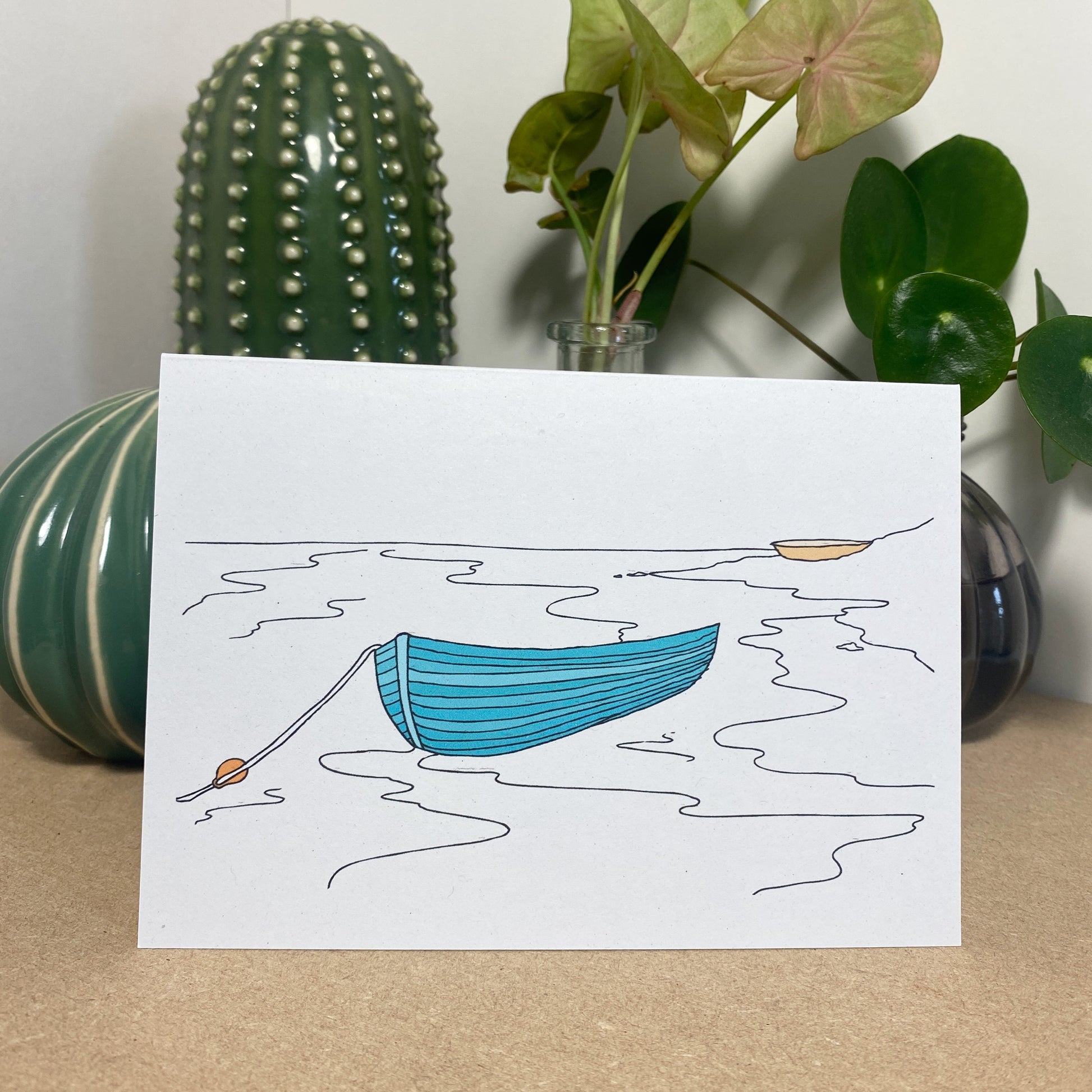 Seaside Boats Card - katebroughton