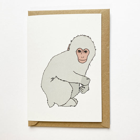 Snow Monkey Card - katebroughton