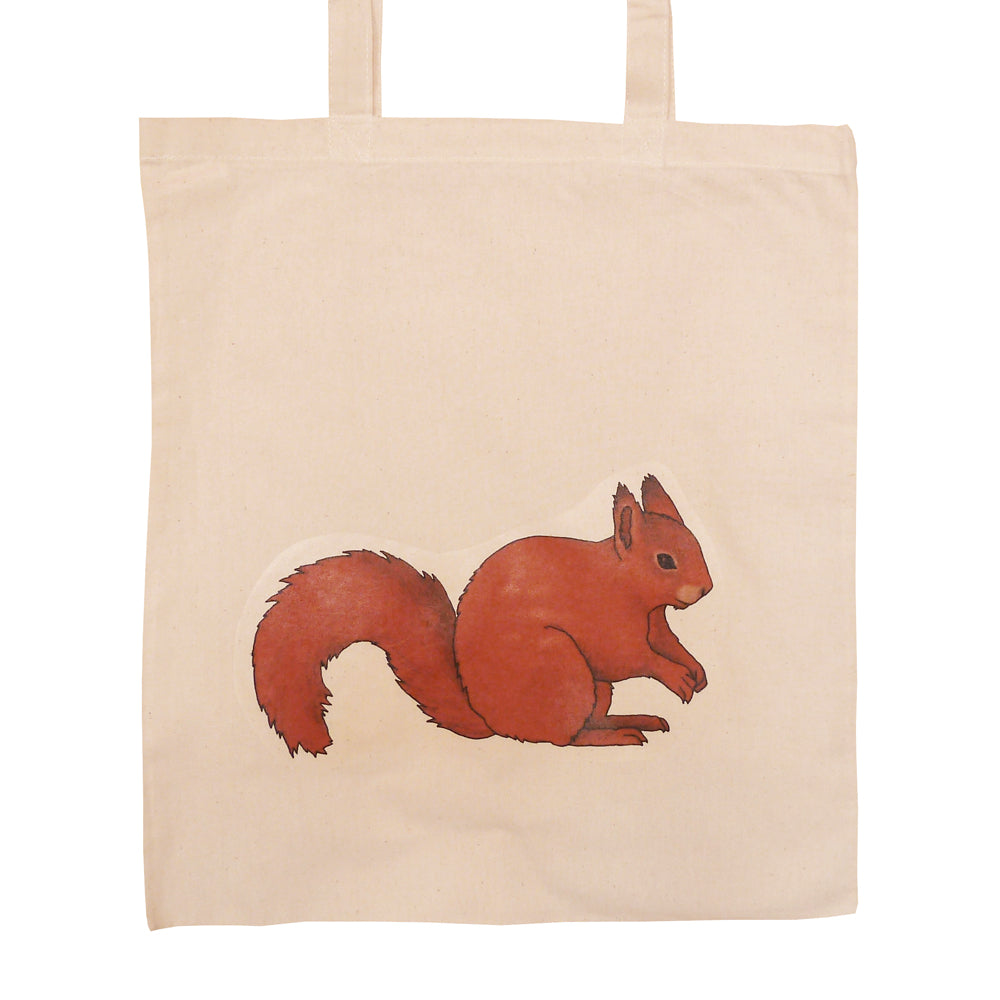 Red squirrel tote bag - SECONDS SALE