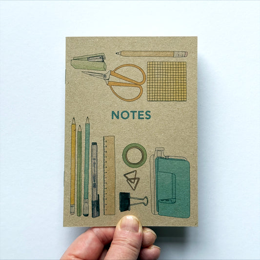 Stationery illustrated pocket notebook