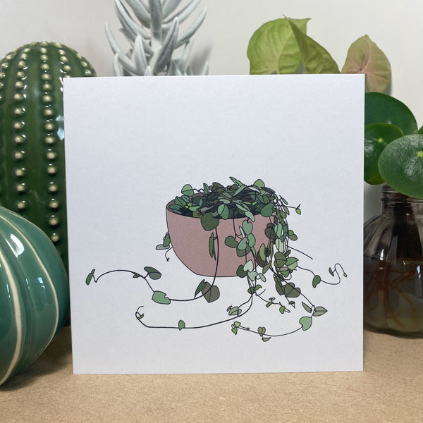 String of Hearts Houseplant Card