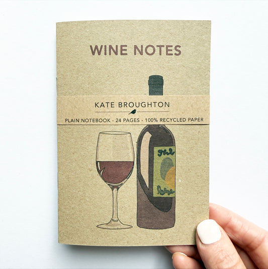 Wine notes, pocket notebook