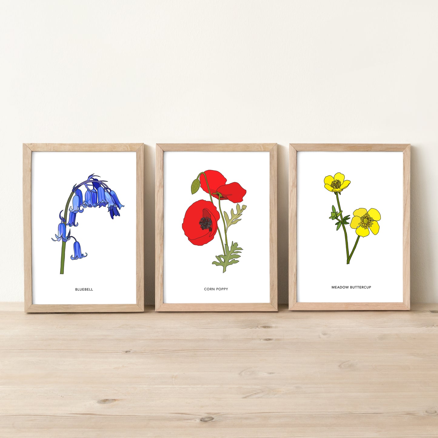 Bluebell wildflower print