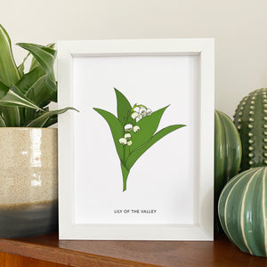 Lily of the valley wildflower print