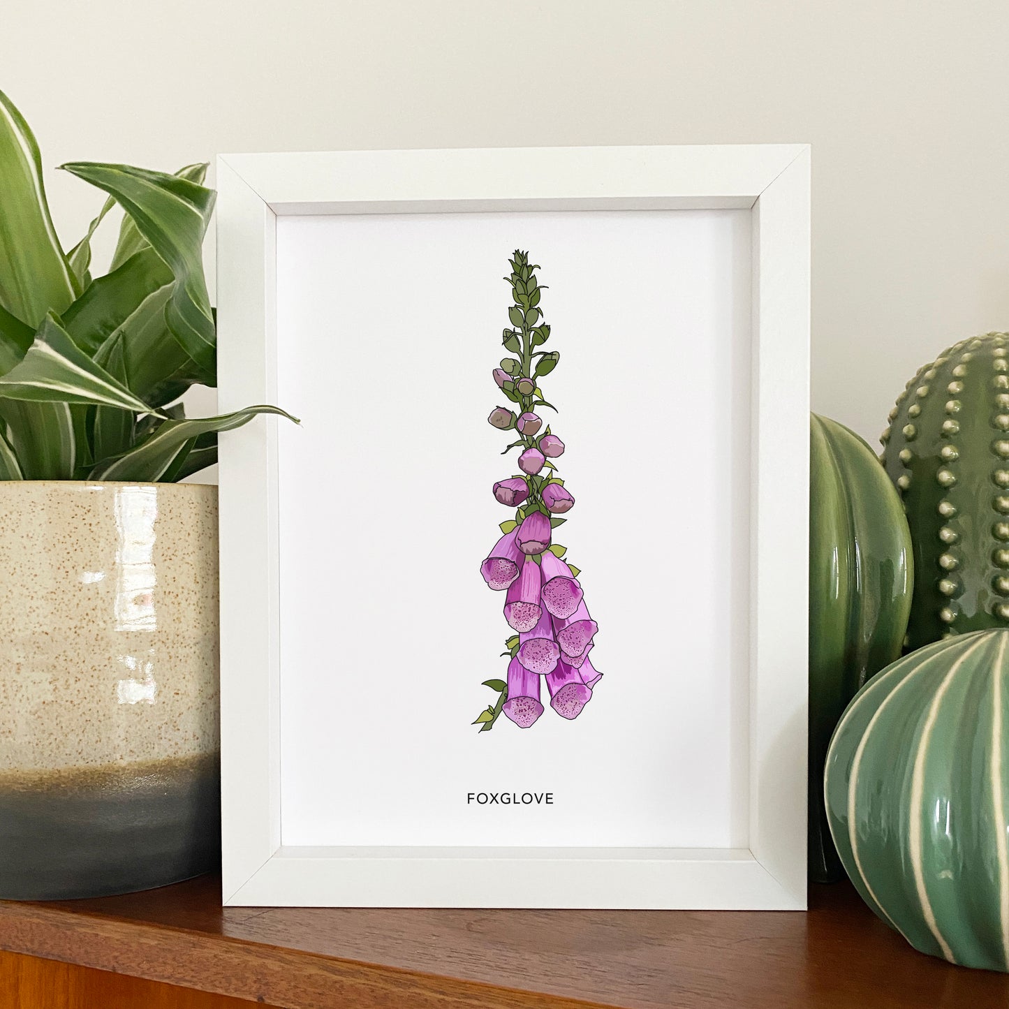 Foxglove wildflower print - katebroughton