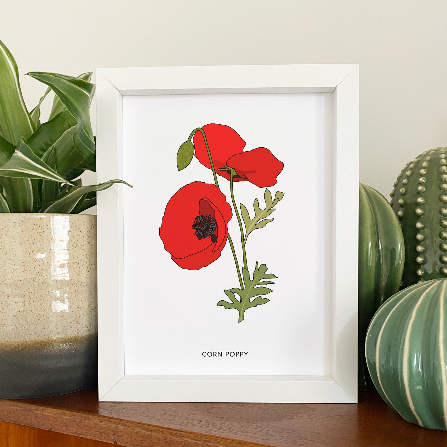 Corn Poppy wildflower print