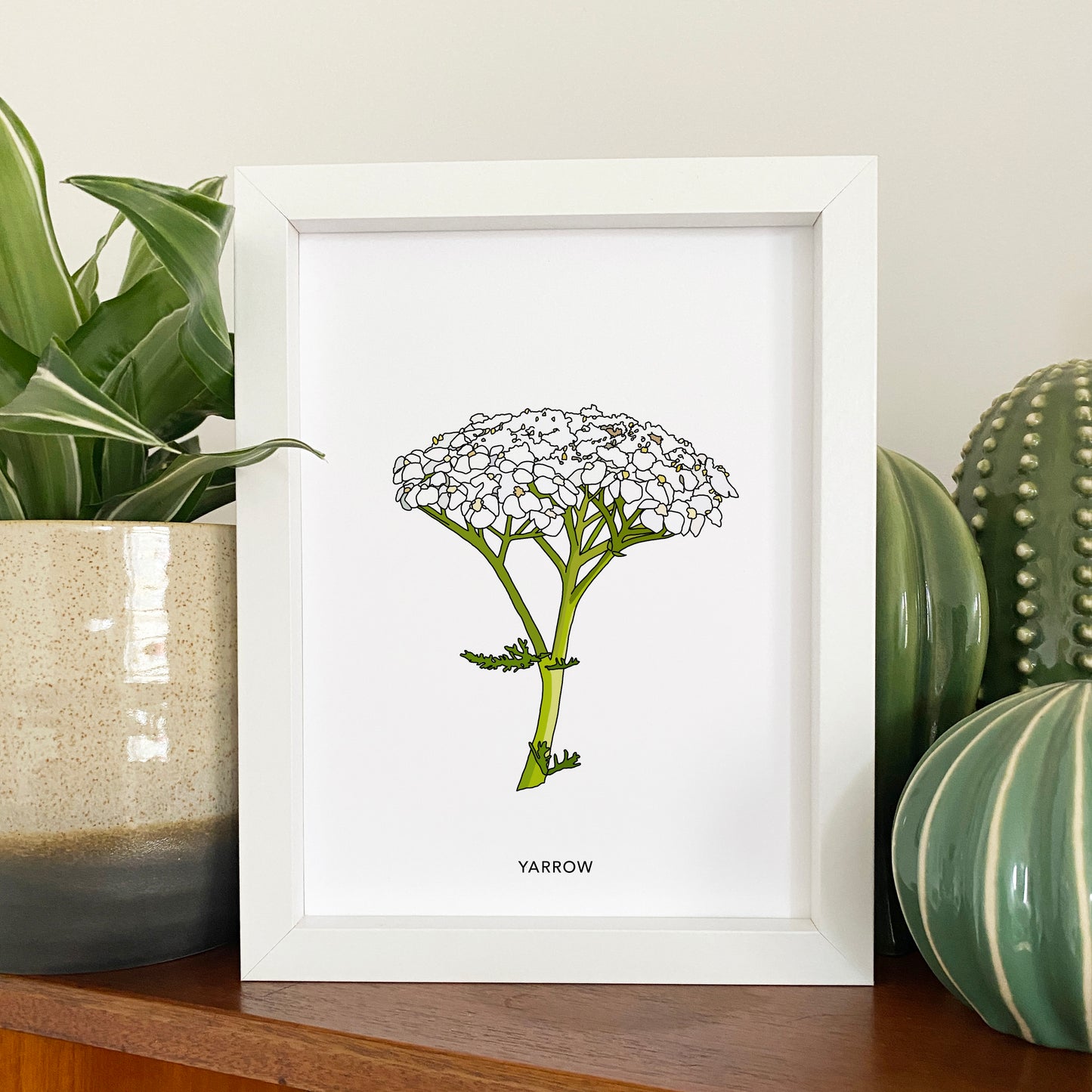 Yarrow wildflower print