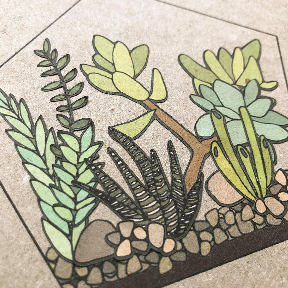 DIY Terrarium Sticker Card - katebroughton