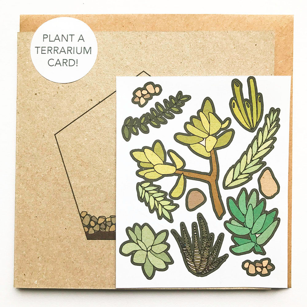 DIY Terrarium Sticker Card - katebroughton