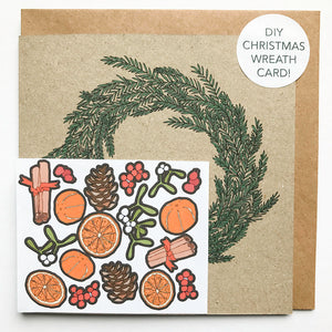 DIY Christmas Wreath Sticker Card