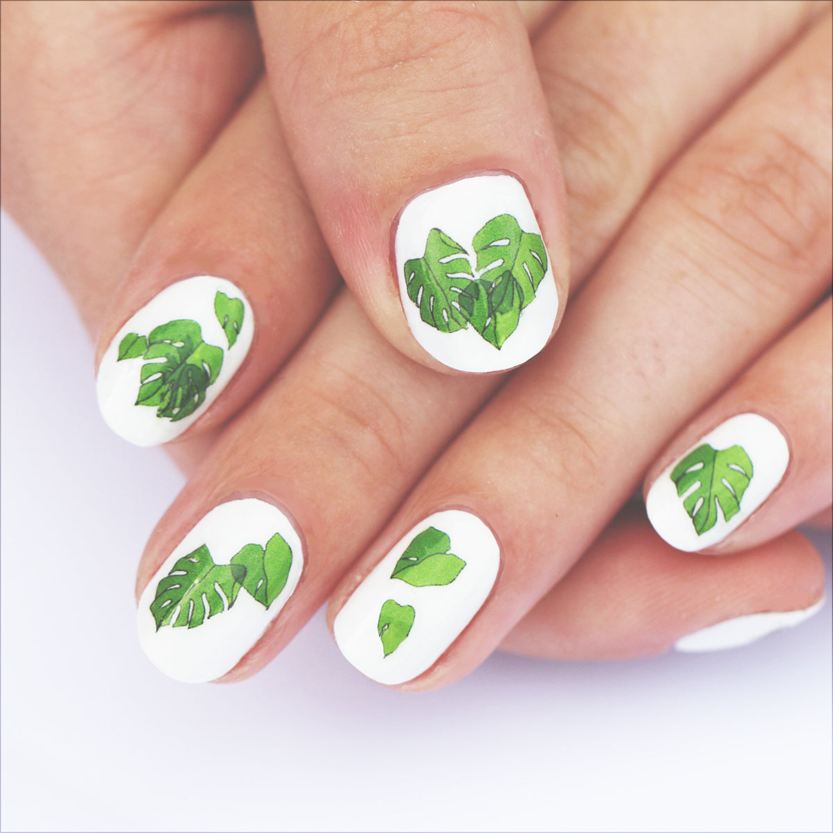 Monstera Nail Art Transfers - katebroughton