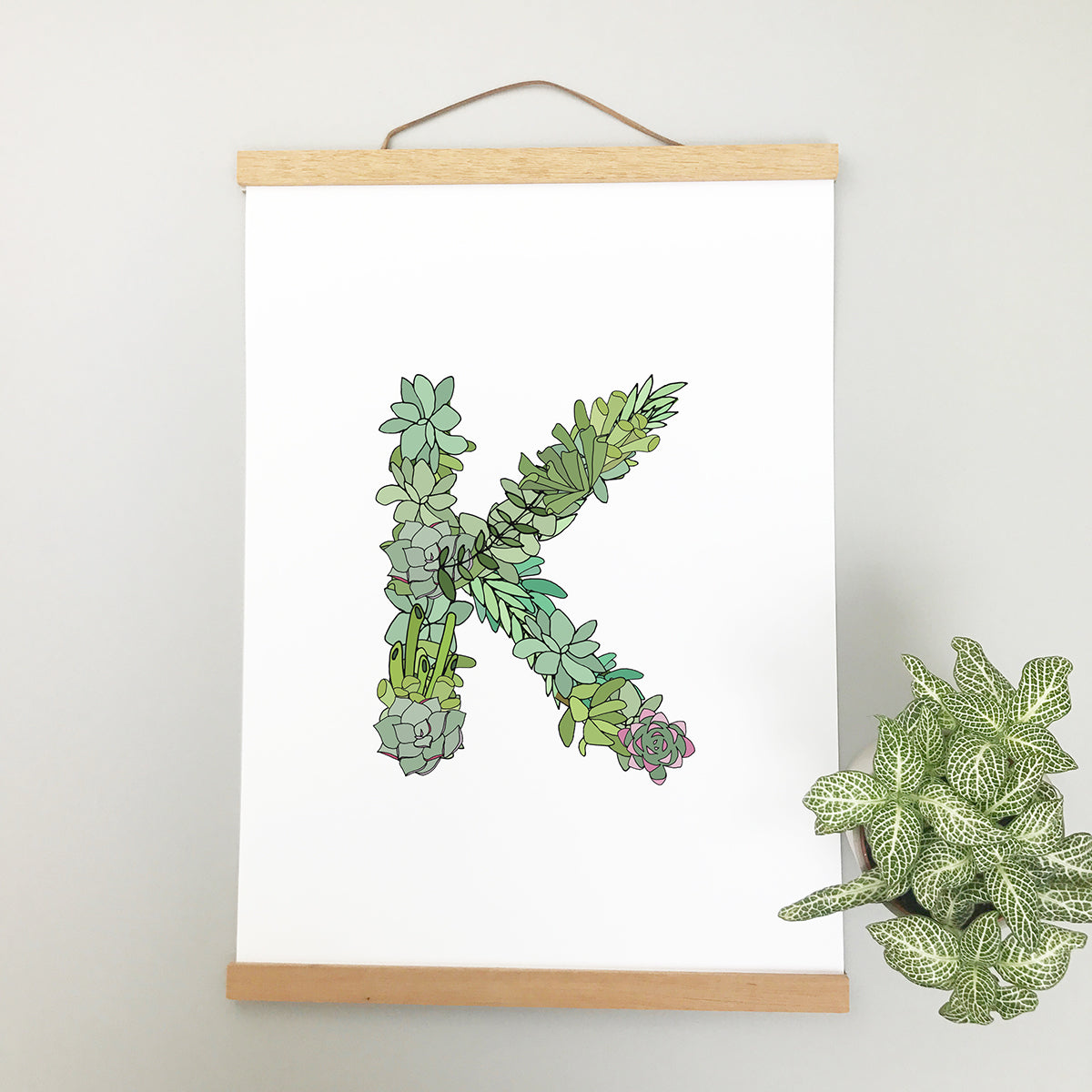 Succulent Initial Print - katebroughton