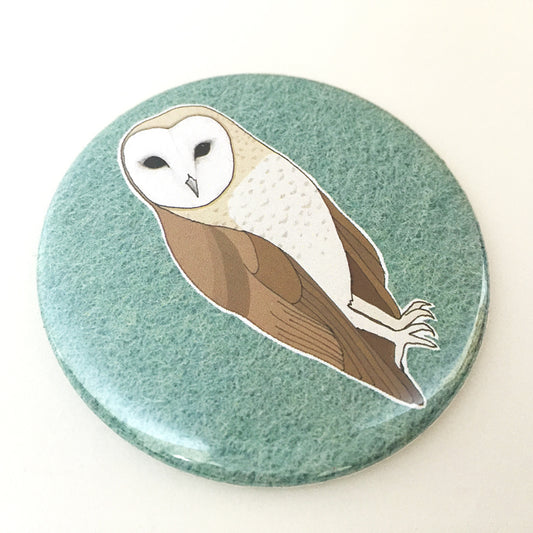 barn owl pocket mirror