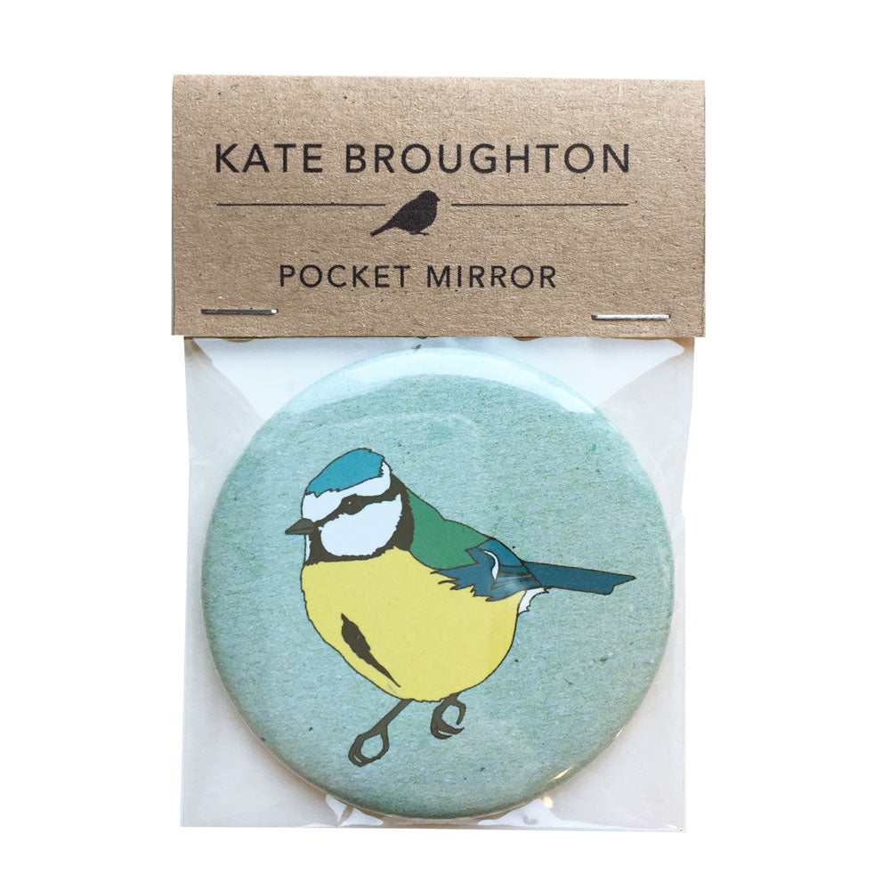 Blue tit pocket mirror - katebroughton