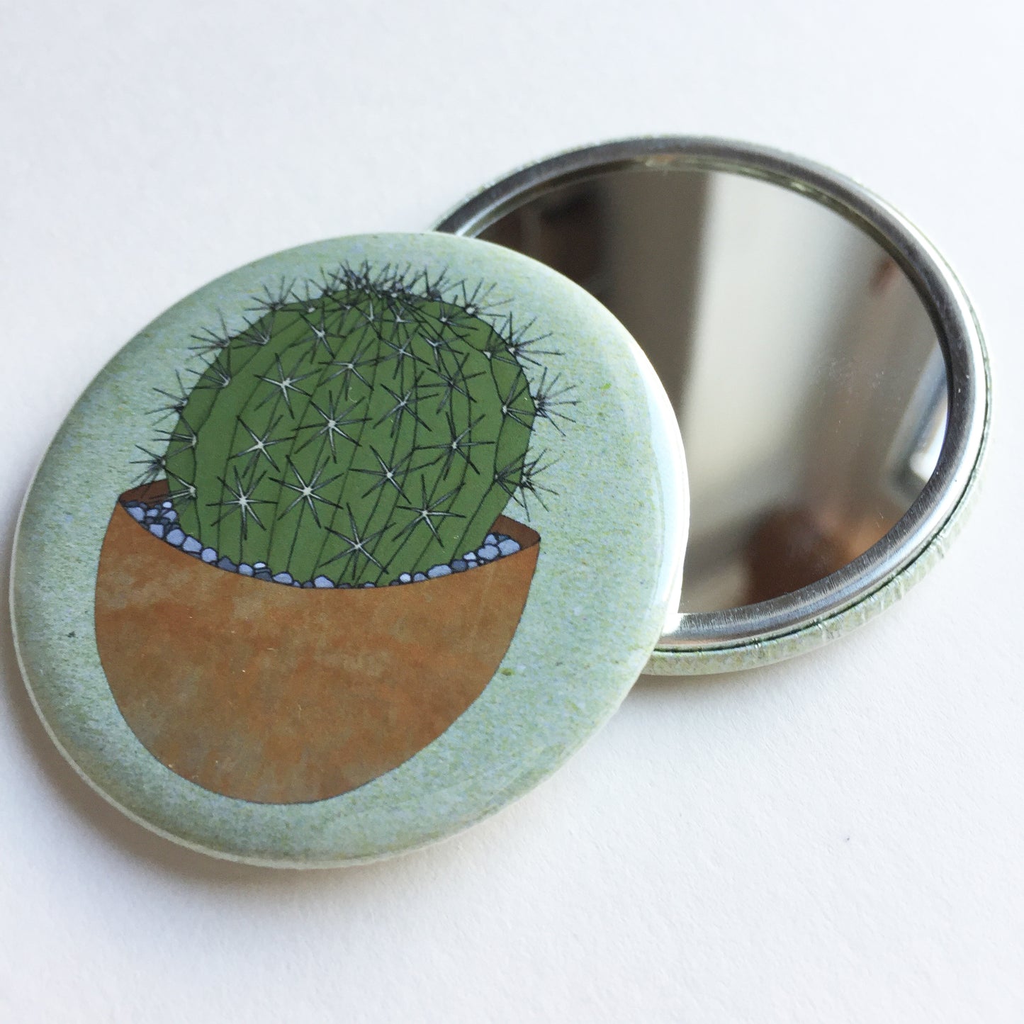 Cactus pocket mirror