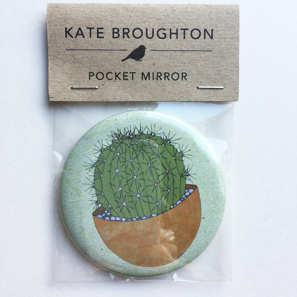 Cactus pocket mirror