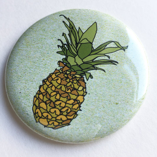 Pineapple pocket mirror