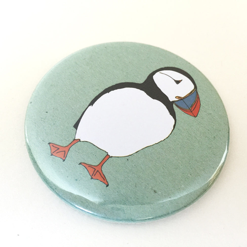 Puffin pocket mirror - katebroughton
